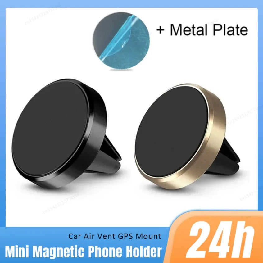 Car Air Vent Magnetic Phone Holder GPS Smartphone Stand Mount For Mag-safe iPhone 16 15 14 13 12 Pro Xiaomi Samsung Mini Stand